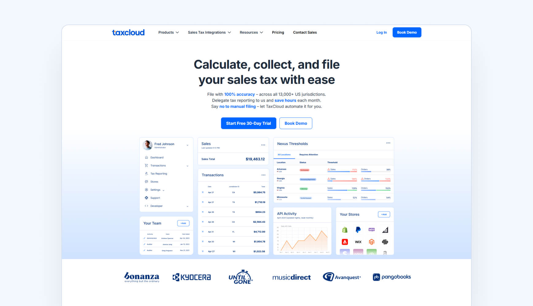 TaxCloud for SaaS businesses