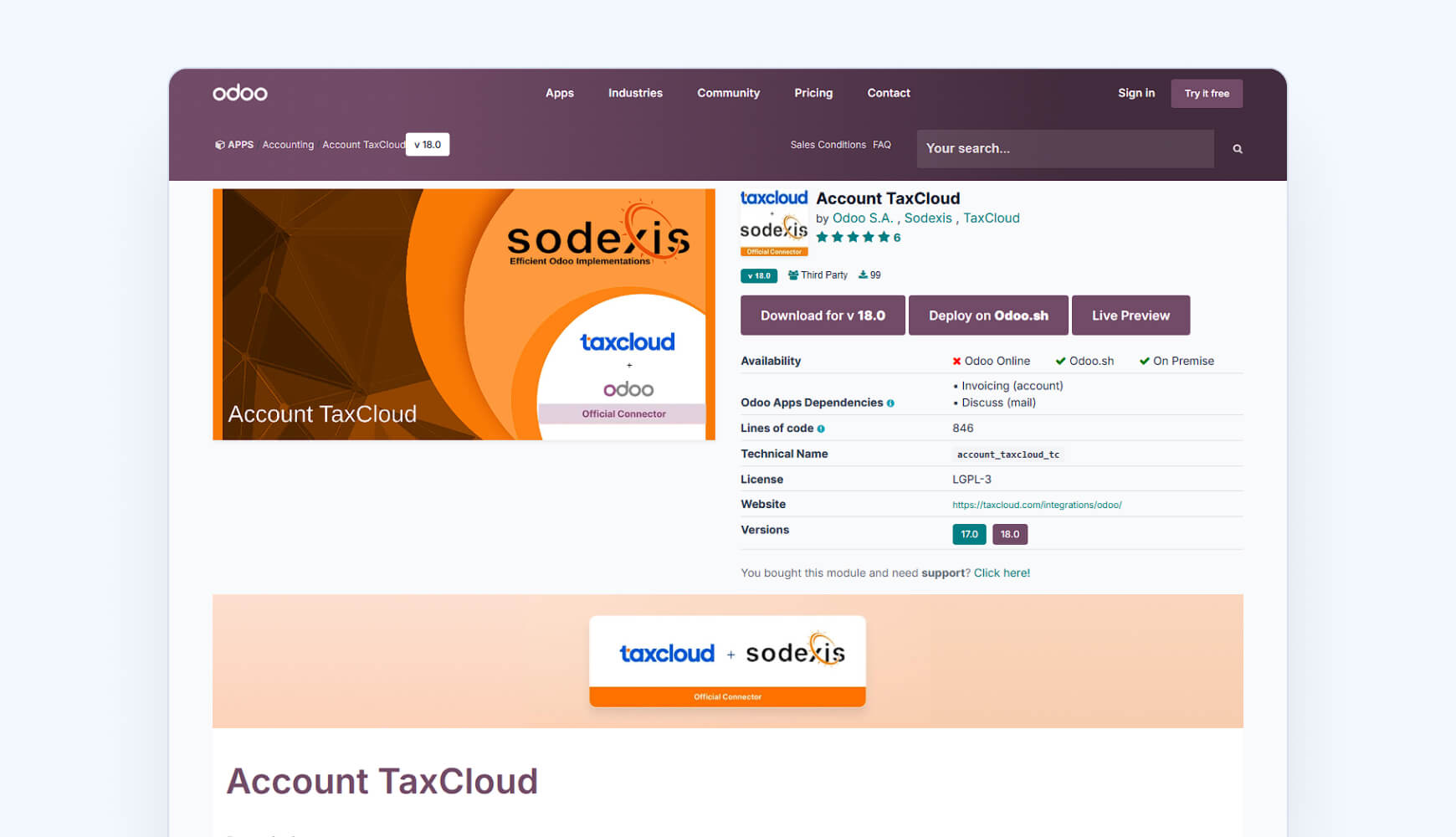 Best Odoo Sales Tax Connectors